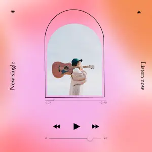 A Person Holding A Guitar Up To Their Face Music Template