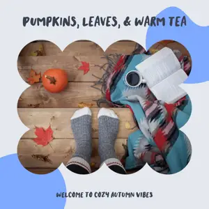 AUTUMN VIBES hello October chilly cobalt template