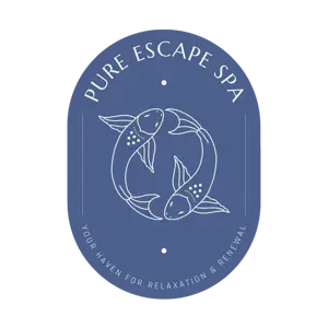 Blue illustrated spa logo