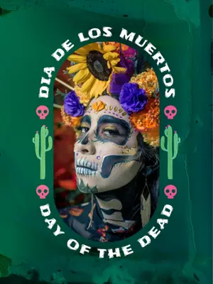 Day of the Dead minimalist photo Instagram post template 