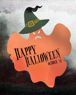 Halloween ghost Instagram post template