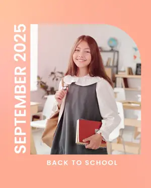 a student photo  back to school Instagram post template