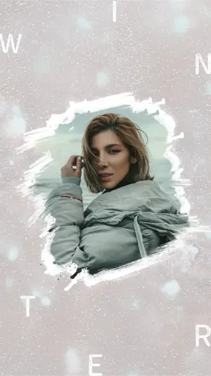 A woman photo winter story template