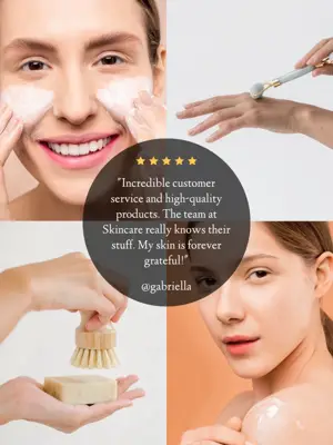 Beauty testimonials review Instagram post template 