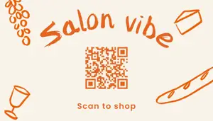 minimalistic logo and illustration QR code business card template 