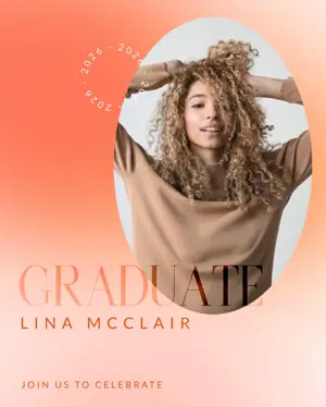 orange Gradient Graduation template 