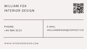 Minimalistic QR business card template 