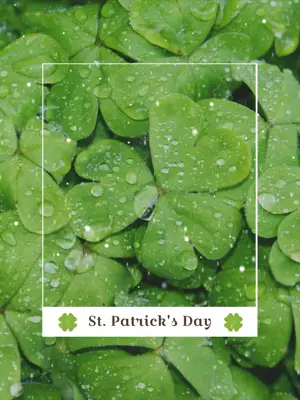 green clovers pattern happy st. Patrick’s day instagram post