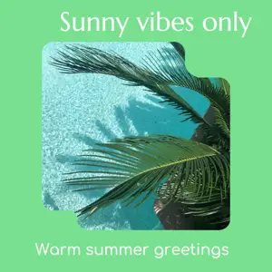 Warm summer greetings mint refresh Instagram Post template