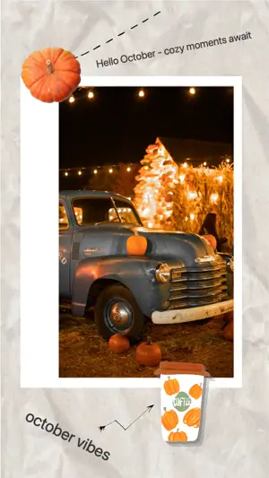 october vibes sweater weather Story template