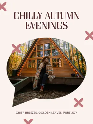 CRISP BREEZES, GOLDEN LEAVES, hello October Portrait template