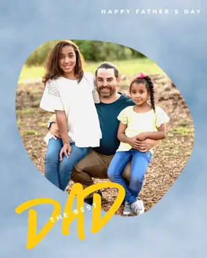 A Father And Daughter Are Posing For A Picture Father S Day Template