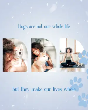 A Woman Sitting On A Couch Holding A Dog Pets Template