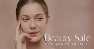 Minimalist beauty facebook ad template