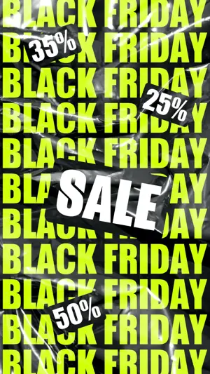 Bold Black Friday sale plastic wrap Instagram story template