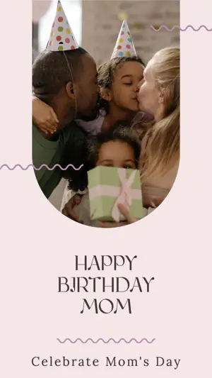 Celebrate Mom's Day elegant rose Story template