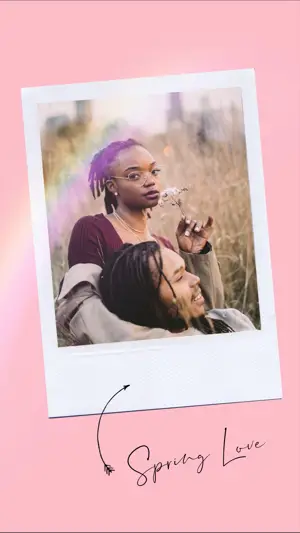 A Picture Of Two People In A Field Of Flowers Spring Story Template