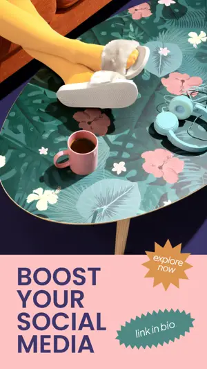 pink social media Instagram story template