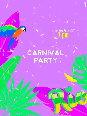 Carnival Party ig post template  