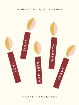  illustrated Hanukkah candles holiday Greetings Instagram Post Template