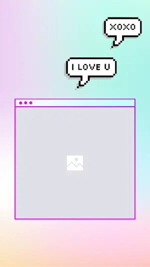 Gradient retro valentine love instagram story template 