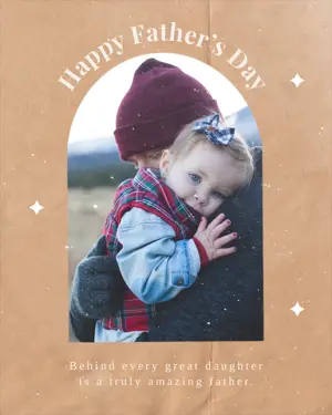 Happy Father’s Day craft paper Instagram post template