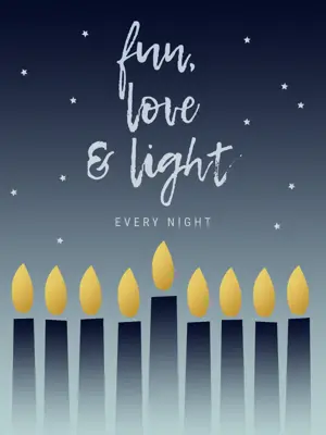 Hanukkah Candles Stars Greeting Card Instagram Story Template