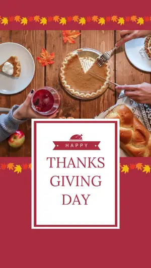 A Thanksgiving Card With A Pie And Pie Slices Thanksgiving Template