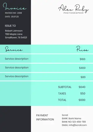  small business bold invoice template 