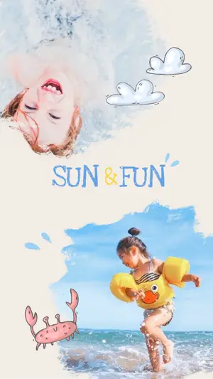 summer kids fun instagram story template