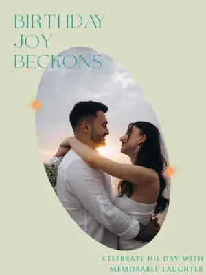 CELEBRATE HIS DAY WITH MEMORABLE LAUGHTER modern elegance Portrait template