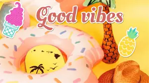 Good Vibes Summer Modern Youtube Thumbnail Template