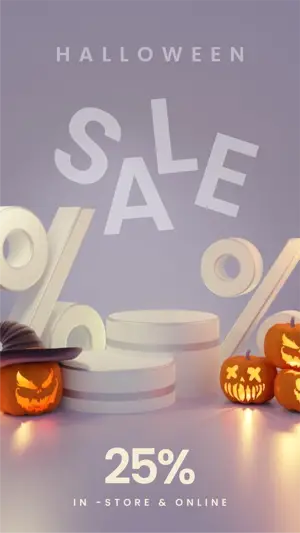 Halloween sale instagram story template