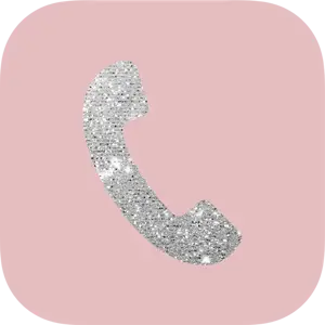 Photo Of A Ios14 Icons ? Template Design With A Pink Phone With Silver Glitter On It Ios14 Icons Template