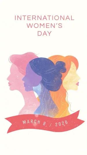 A Group Of Women illustration  Women’s Day Template