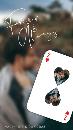 Couple photo card Valentine’s Day Instagram story template 