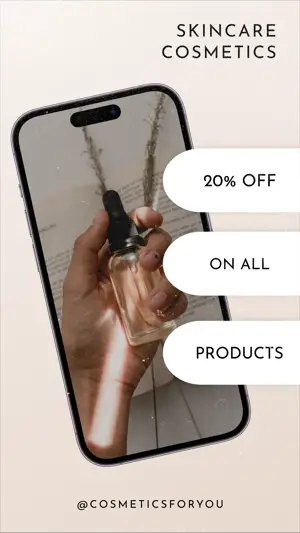 Skincare cosmetics ig Story Template