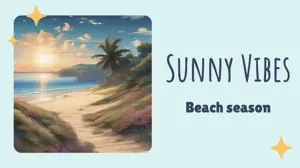 Beach season ocean breeze template