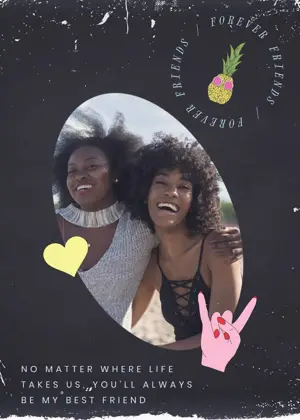 Friendship greeting card photo template