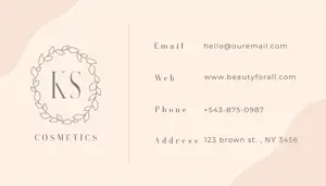 Minimalist Beige Business Card Template