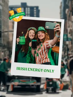 St. patrick's day Polaroid photo Instagram post template 