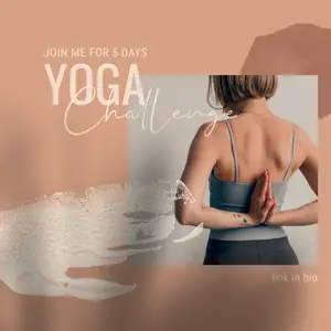 boho chic style woman yoga mindfulness instagram post template