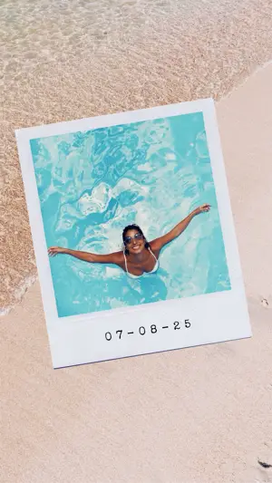 Photo frame summer beach instagram story template