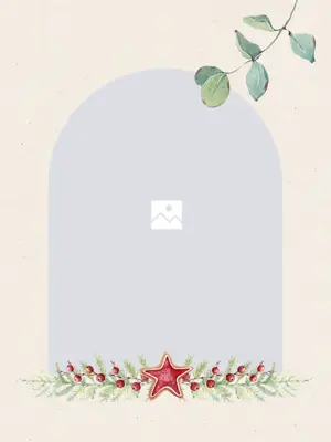 Watercolor Christmas photo card Instagram post template