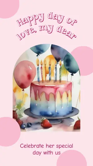 Celebrate her special day with us mystic rose Story template