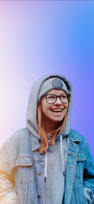 Contact cover Gradient minimalist profile portrait template