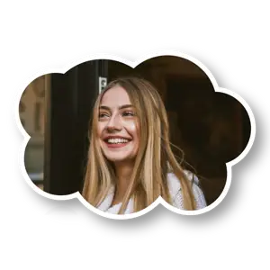 A Photo Of A Woman With Long Blonde Hair Whatsapp Sticker Template