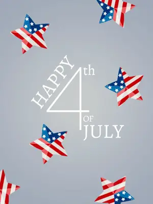 Minimalist happy 4th of July greetings Instagram post template