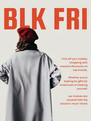 Red typography Typography Black Friday Sale Promotion