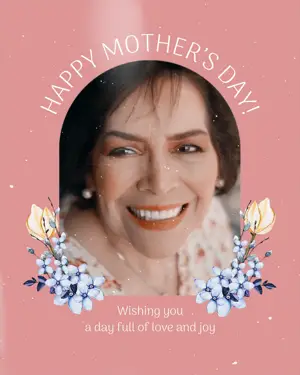 Thank you mom Mother'S Day greeting card template